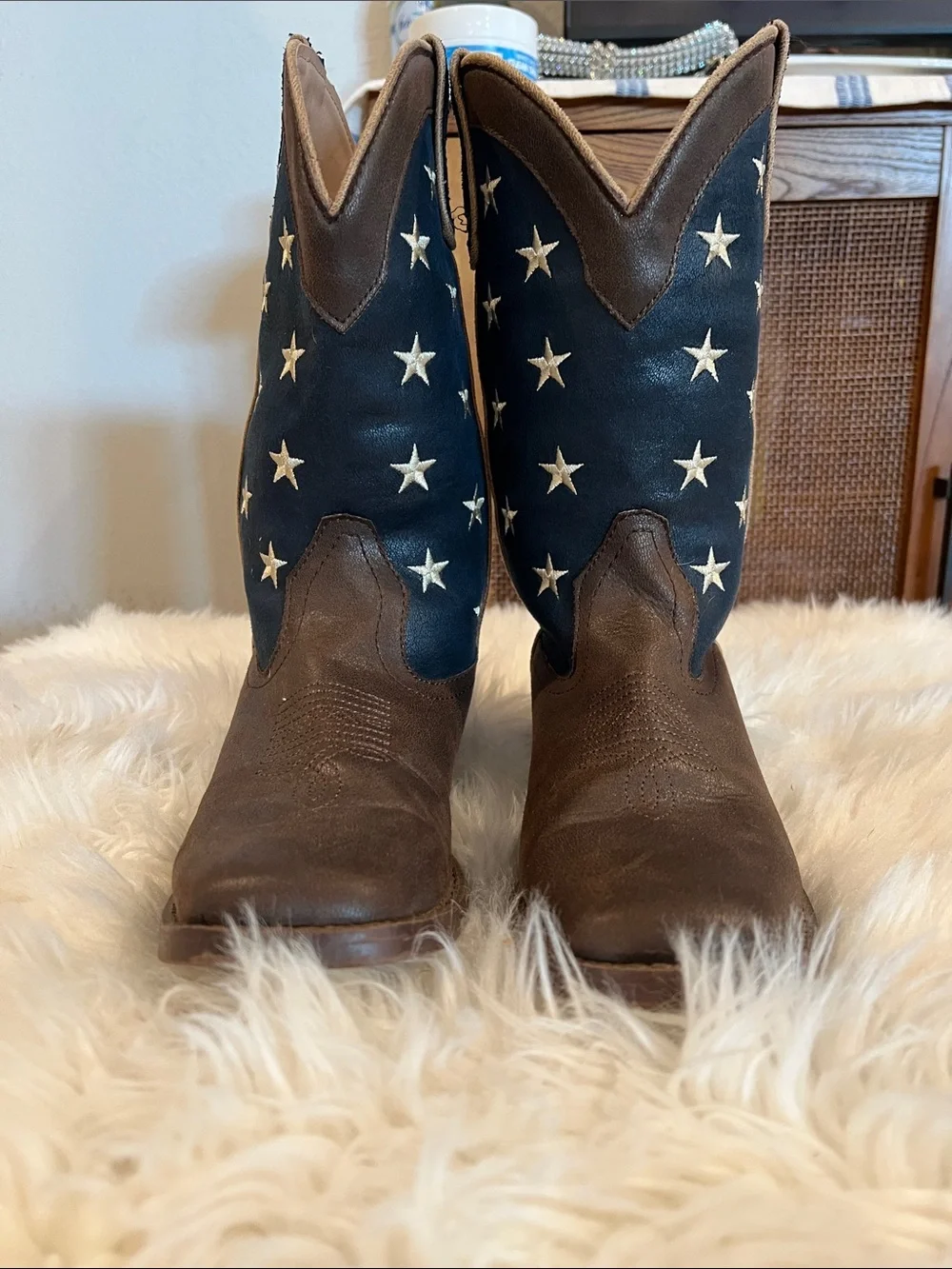 Roper Big Kids Square Toe American Patriot Boots